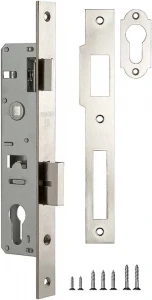 Корпус узкопрофильного замка с защелкой PROF153-25/85 (153-25/85) CP хром