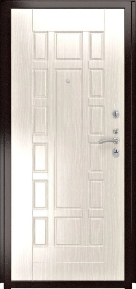 Входная дверь ДвериПРО Термо медный антик ФЛ 244 Беленый дуб DPRO232580 внутренняя сторона