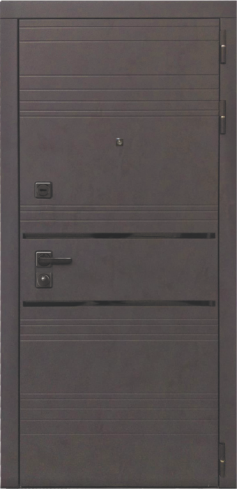 Входная дверь L-43 L-5 (16мм, белая эмаль) внешняя сторона