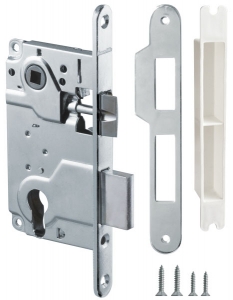 Корпус врезного замка c защёлкой METLH25-50 Box (LH 25-50) CP хром