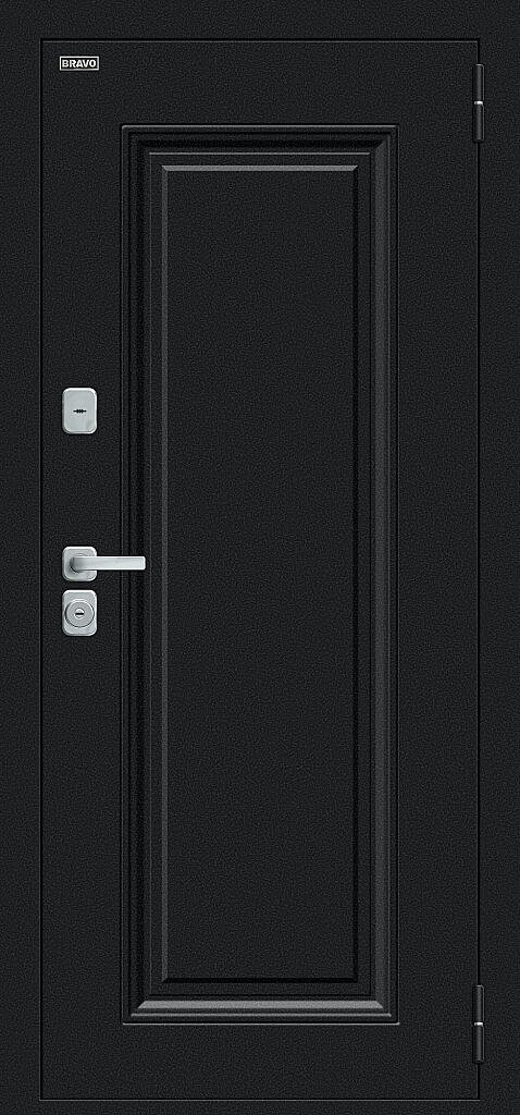 Входная дверь Thermo Флэш МФ/BChrome Букле черное/Wenge Melinga BR6216 внешняя сторона