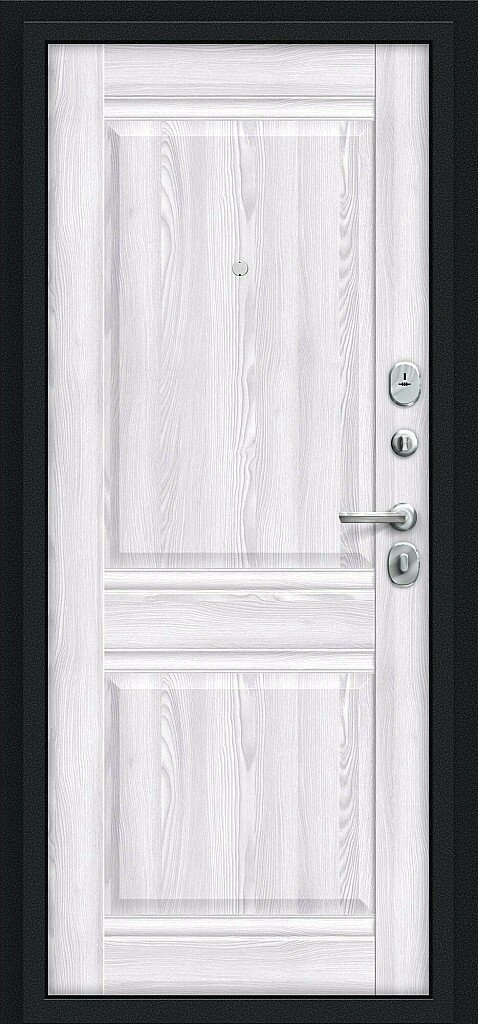 Входная дверь Некст Kale Букле черное/Riviera Ice BR4542